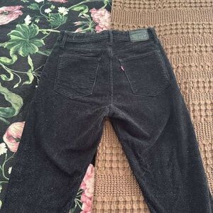 Levi's Women's Black Corduroy Straight Leg Jeans